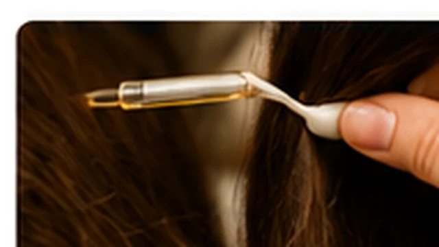 Oil dropper used for hair and scalp care