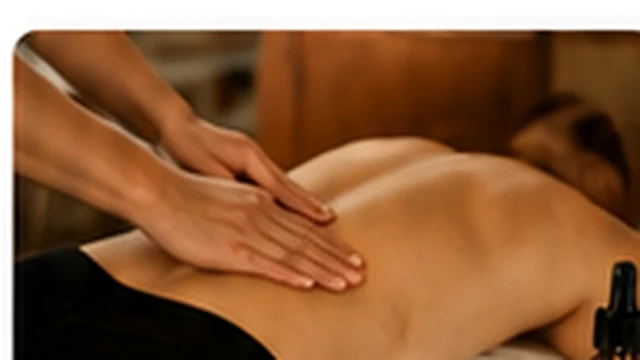Massage therapist using professional oils